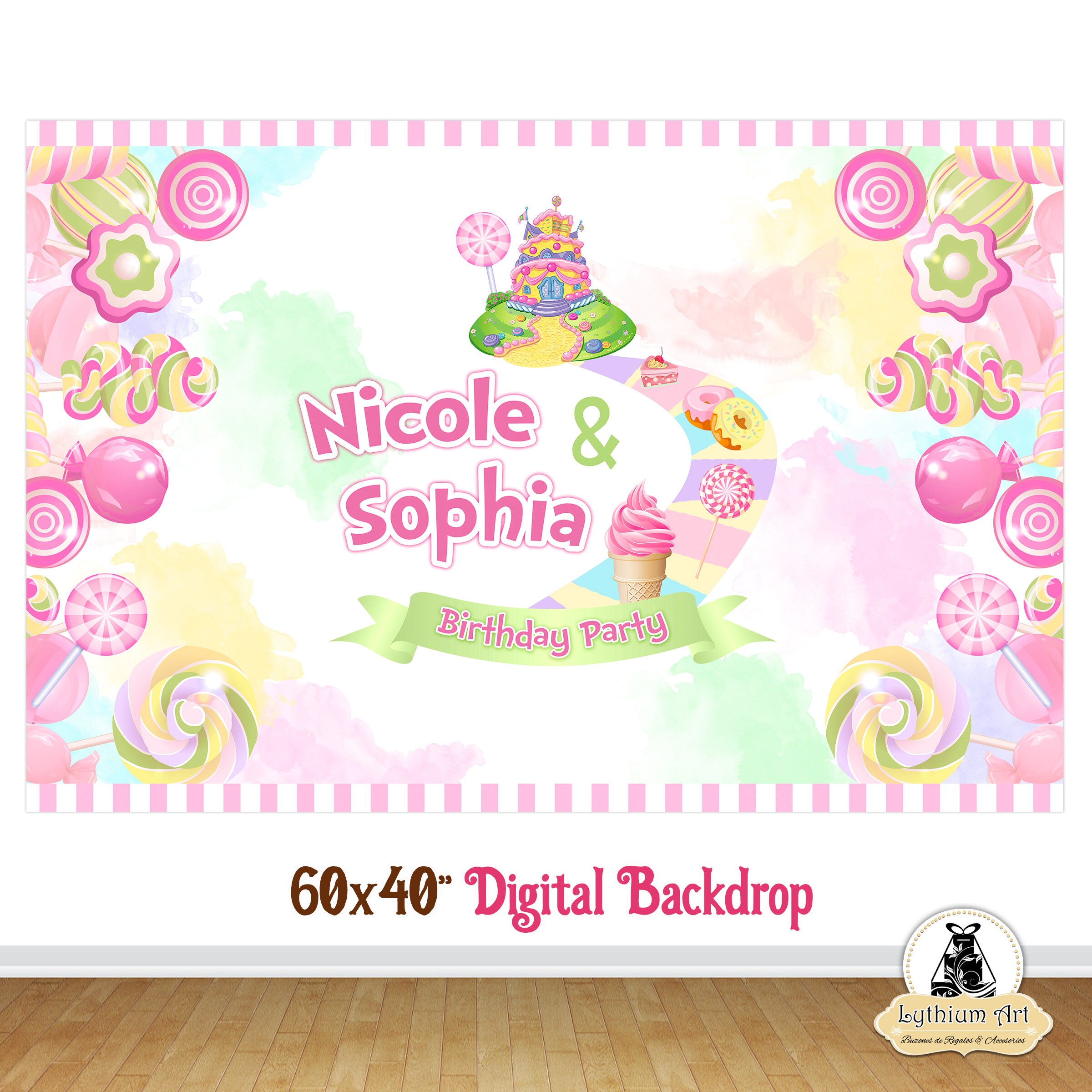 Candyland Water Bottle Labels INSTANT DOWNLOAD Sweets Party Etsy