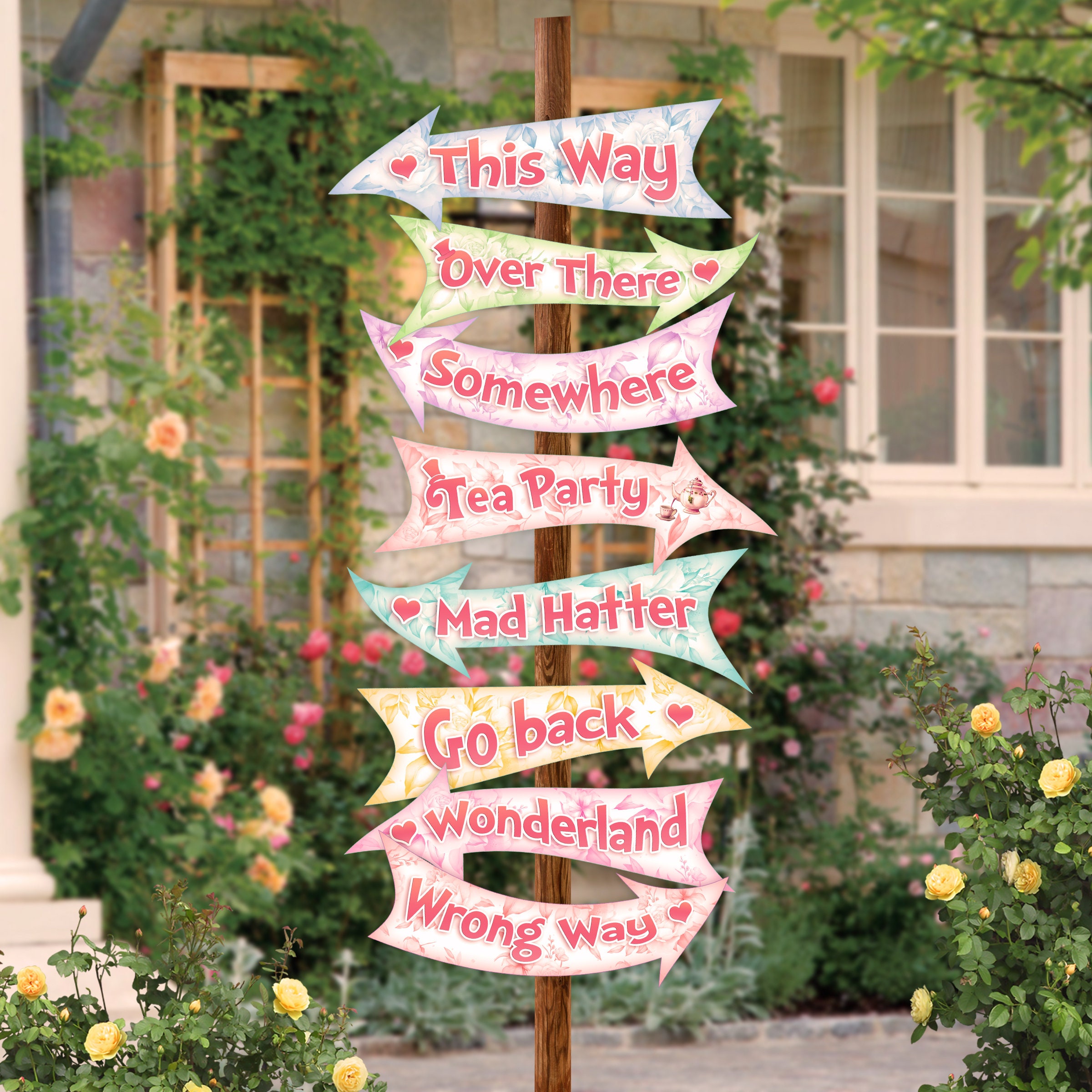Alice in Wonderland Arrows, Instant Download, Alice Birthday Party ...