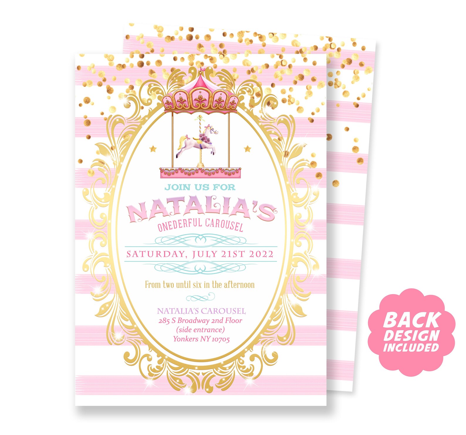 Carousel Invitation Carousel Party Carousel Birthday Etsy UK