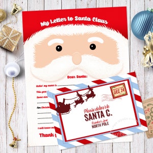 CARTA A SANTA CLAUS, Carta de Navidad Imprimible para Niños, Incluye Sobre Combinable, Carta Navideña para niños, Descarga Inmediata imagen 9
