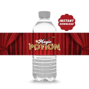 Magic Party Cupcake Toppers, 6 Printable Round Labels, Instant Download ...