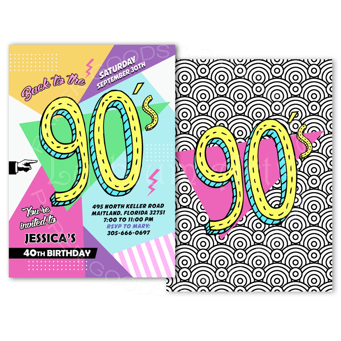 90er Jahre Einladung 90er Party Einladung 90er Etsy.de