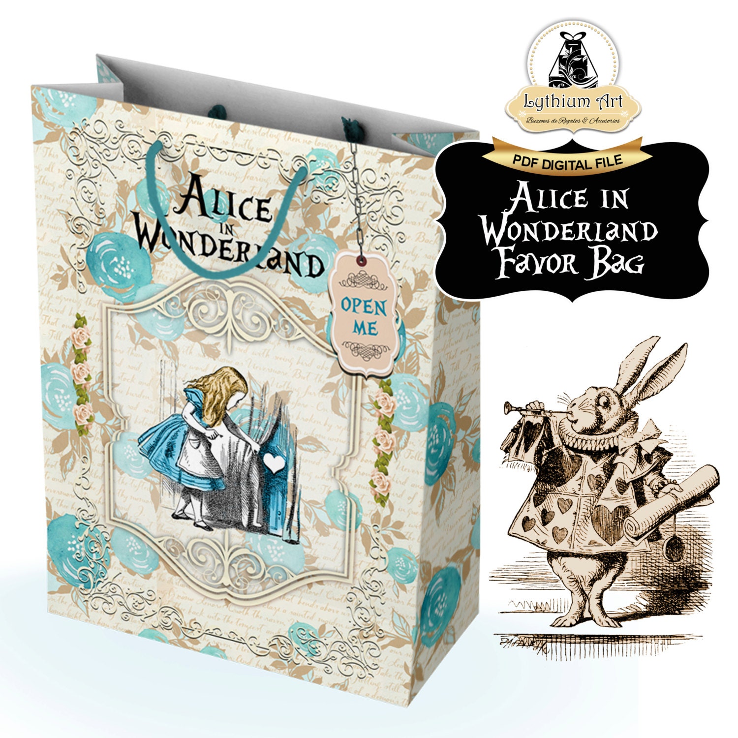 ALICE IN WONDERLAND Bag Instant Download Etsy España
