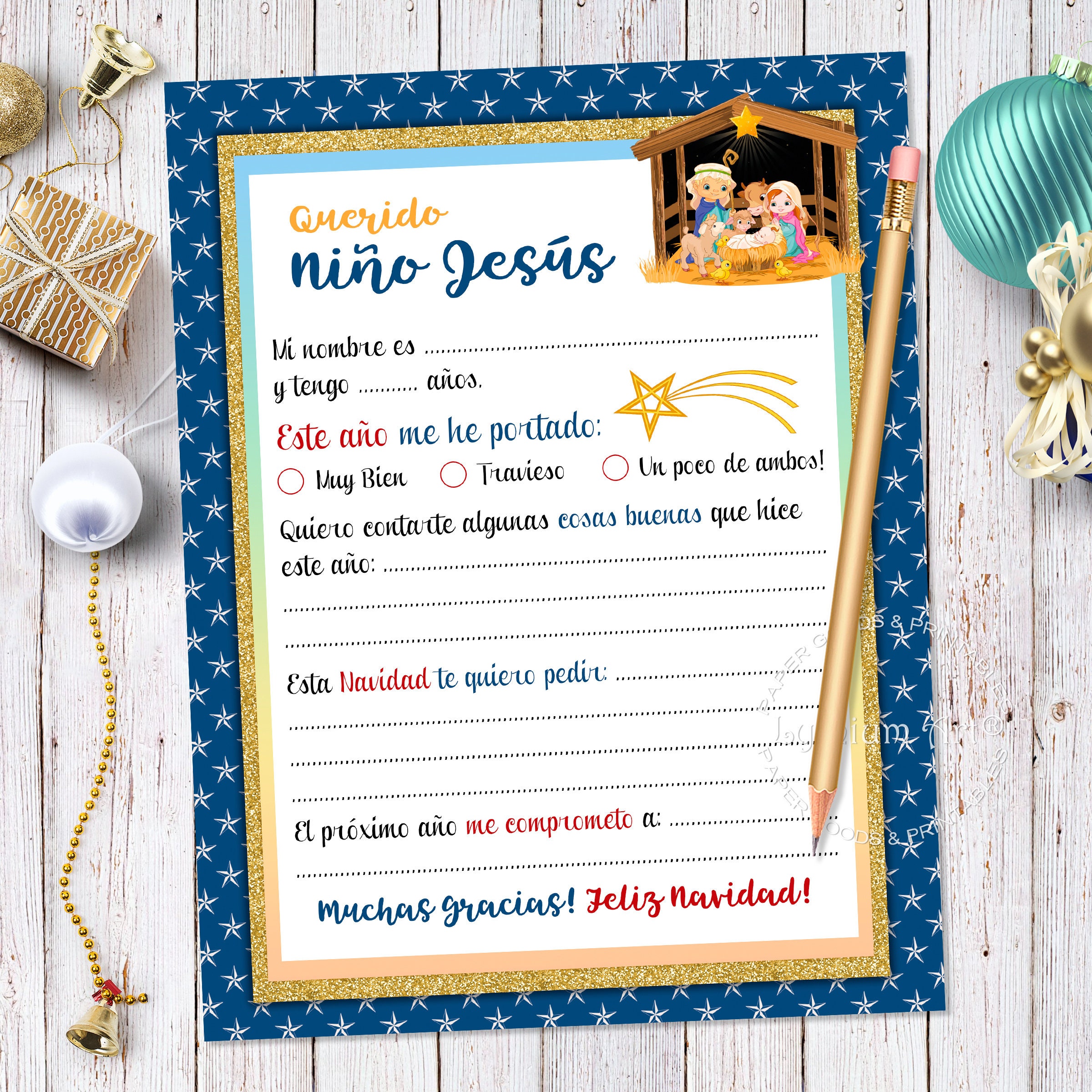 Carta al NIÑO JESUS con Sobre Imprimible Descarga Inmediata - Etsy México
