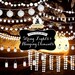 String Lights Clipart, Hanging Lights and Elements + 02 Digital Papers, Wedding String Lights, Patio Lights, Lights Clipart, Garden Lights