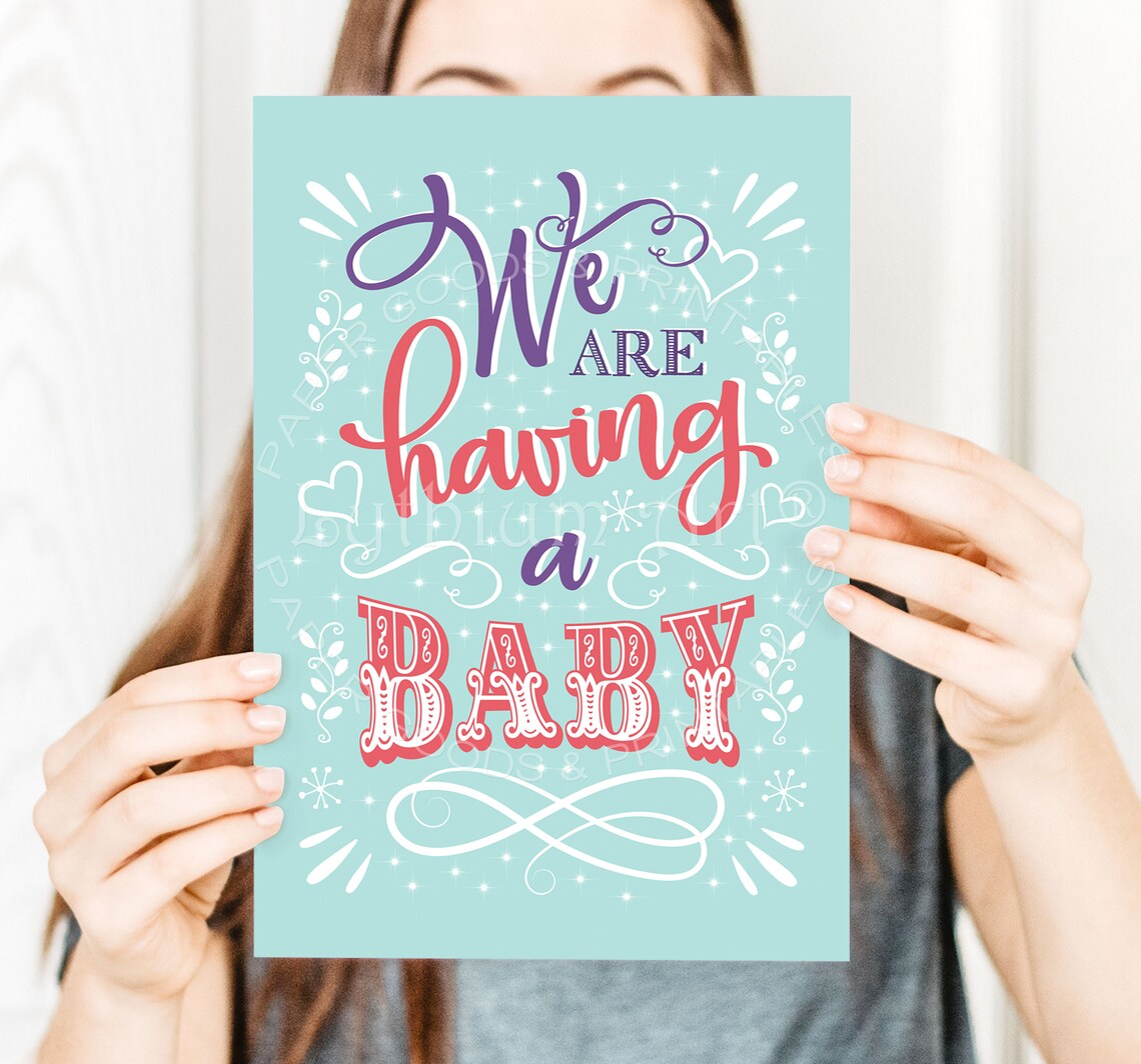 Printable Pregnancy Announcement Card for Husband We Are Etsy