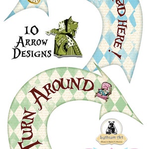 ALICE IN WONDERLAND Printable Signs, Instant Download, Onederland Party ...