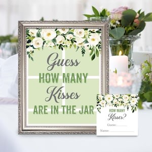 Raad eens hoeveel kussen? Zijn in de Jar Game & Cards, afdrukbaar bruids- of babyshowerspel, tennisvrijgezellenfeest, INSTANT DOWNLOAD
