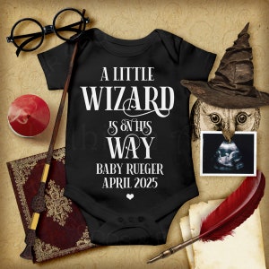 A Little Wizard is on the Way, Social Media Pregnancy Announcement, Digital File, Personalized Baby Announcement, Wizard Baby image 10