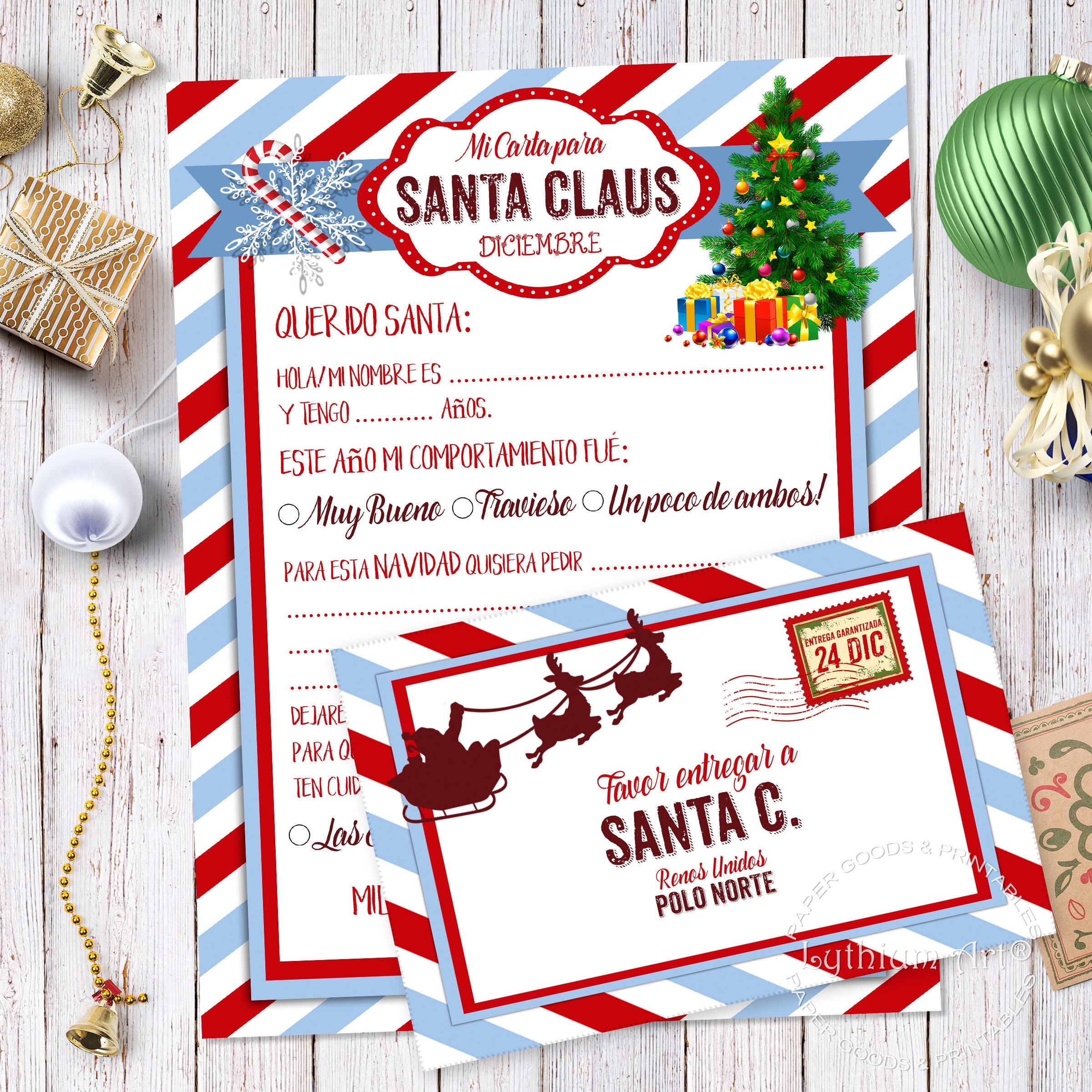 Carta Para Santa Claus CARTA A SANTA CLAUS Carta De Navidad Imprimible Para Niños - Etsy Norway