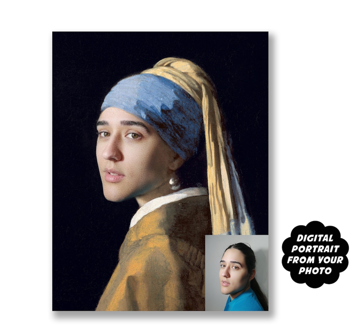 Custom Digital Portrait as Famous Painting Personalized - Etsy