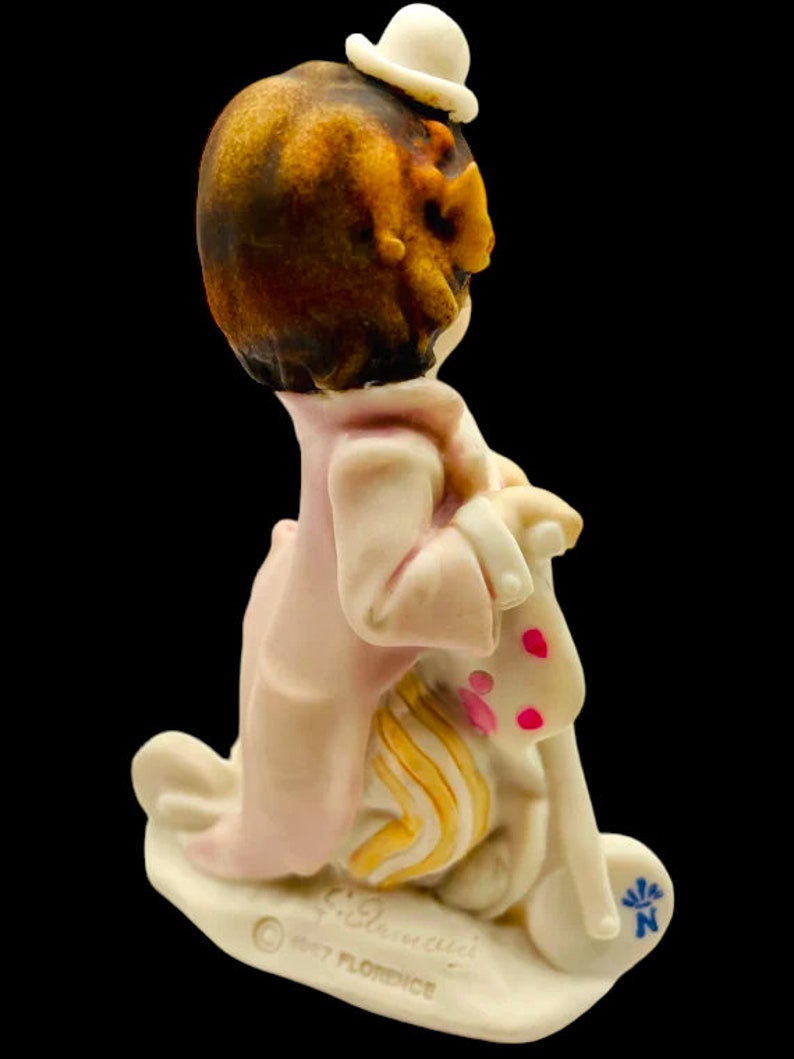 Rare Giuseppe Armani Clown Figurines Vintage Art Collectible Etsy