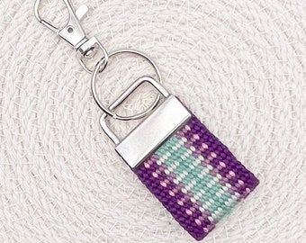 Pocket key chain, purple, green