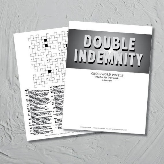 Double Indemnity Digital Download Film Noir Crossword Puzzle Etsy Double Indemnity Digital Download Film Noir Crossword Puzzle Etsy