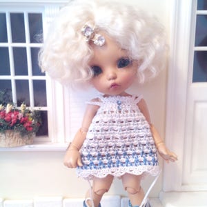 Lati Yellow\Irrealdoll\Pukifee\Nikki Britt\ Aquarius doll knitted Outfit dress &quot;Blue gradient&quot;for dolls PukiFee\Lati Yellow\clothes for bjd