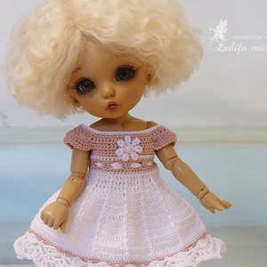 Лати вязаное белое платье Irrealdoll Pukifee Nikki Britt Водолей кукла вязаная Наряд платье для куклы PukiFee Lati Желтая одежда для бжд