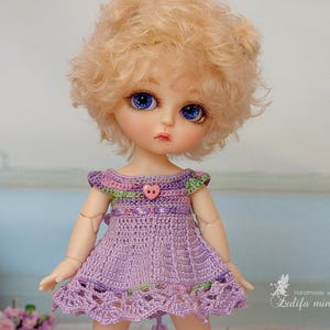 Lilac dress Pukifee Lati Yellow Irrealdoll dress Lilac in bloom dress for bjd dolls format tiny PukiFee Aquarius Lati Yellow bjd clothes