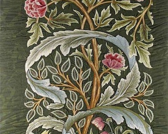 William Morris style green Dollhouse Carpet 12th scale 6th scale Dollhouse Mini rug Dollhouse miniature scale Doll Furniture Pukifee