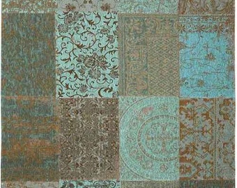 Green patchwork Dollhouse carpet modern style Doll rug Doll Carpet 12th scale 6th scale Dollhouse Mini rug Doll miniature Doll Furniture
