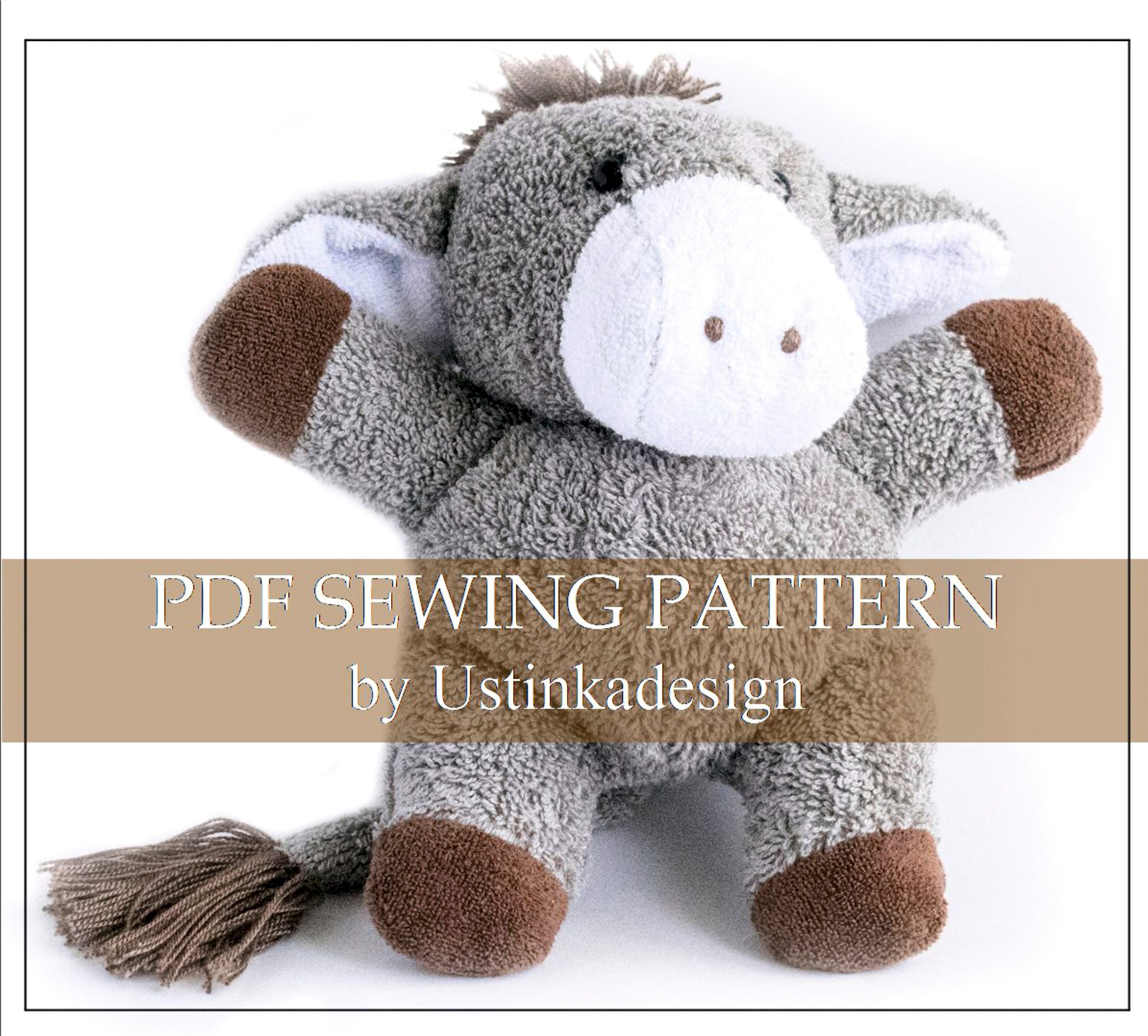 Donkey pattern plush toy pattern donkey soft toy pdf Etsy