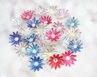 Vintage Christmas Light Reflectors Anodized Aluminum Flower Tree Mid Century Vintage Christmas Light Reflectors Anodized Aluminum Flower Tree Mid Century