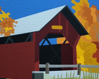 Emily's Bridge Autumn - 11x14" Print - Unframed