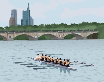 Rowers on the Schuylkill - 11x14" Print - Unframed