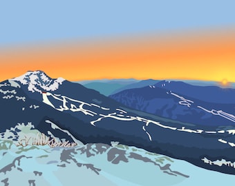 Sunrise on Mansfield - 11x14" Print - Unframed