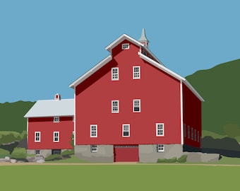 Monitor Barn - 11x14" Print - Unframed