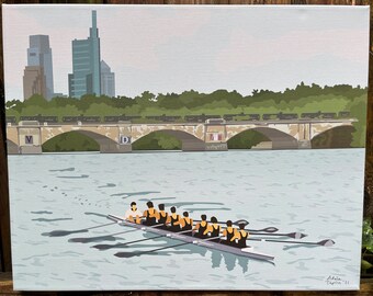 Rowers on the Schuylkill: Gallery Wrapped Canvas