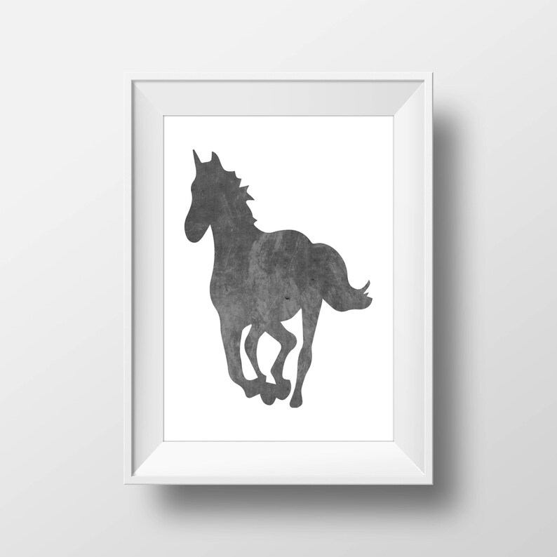 Chalkboard Horse Print Horse Print Horse Art Horse Decor Etsy
