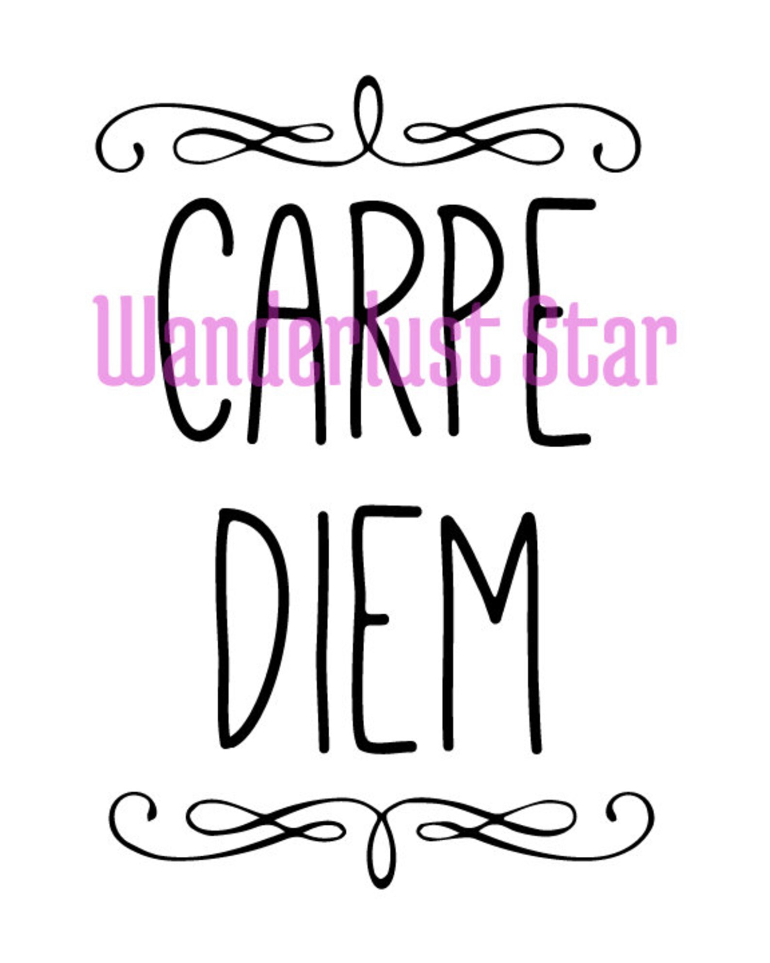 Carpe Diem Typography Print, Carpe Diem Printable Art, Seize the Day ...