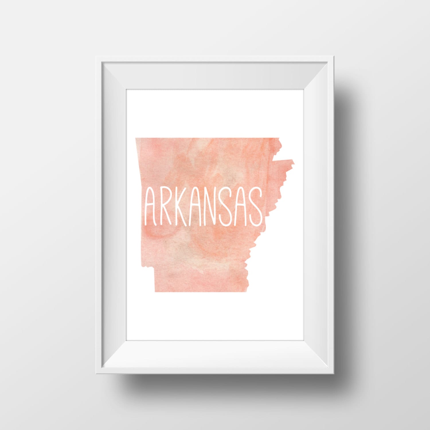 Arkansas State Pink Watercolor Printable Art, Arkansas Print, Arkansas ...