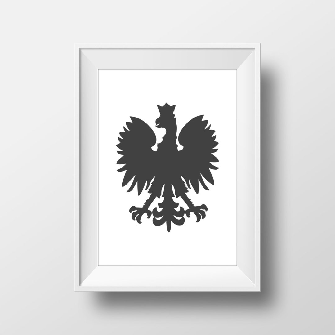 Polish Eagle Dark Gray Printable Art, Polish Eagle Print, Polish Eagle Art, Polish Eagle Wall ...