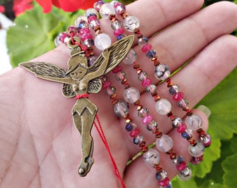 Fairy necklace, beaded necklace, boho jewelry