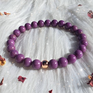 Phosphosiderite bracelet, stretch bracelet, crystal jewelry