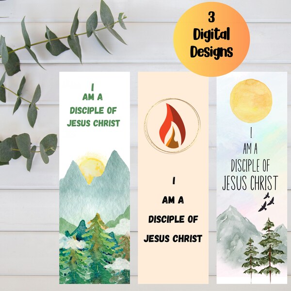 LDS youth theme 2024, I am a disciple of Jesus Christ, printable bookmark, FSY, girls camp, class handout, gift for her