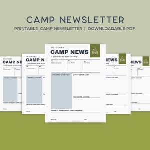 Camp News | Camp Newsletter | Kids Camp | Camp Updates | Camp Stationery | Kids Stationery | Camp Notes | Kids Notes