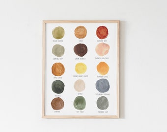 STAMPE Studio sui colori autunnali / Stampe autunnali / Download autunnali / Stampa digitale autunnale / Stampa scaricabile autunnale / Opere d'arte autunnali / Decorazioni autunnali