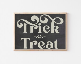 PRINTS Trick or Treat | Halloween Prints | Halloween Downloads | Halloween Digital Print | Halloween Artwork | Halloween Decor