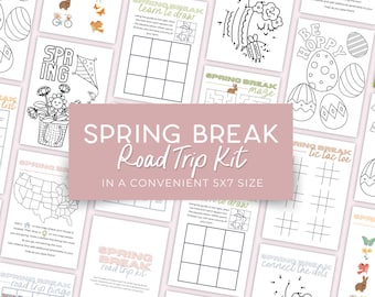 DRUCKBARE Spring Break Road Trip Kit | Mini Road Trip Kit | Aktivitäten in den Frühlingsferien | Spring Break Ideen | Spring Break Downloads | Reisen