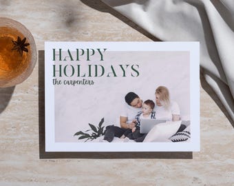 EDITIERBARE Schablone Weihnachtskarte | Schablonen Weihnachtskarte | Weihnachtskarte | Schlichte Weihnachtskarte | Canva Karte