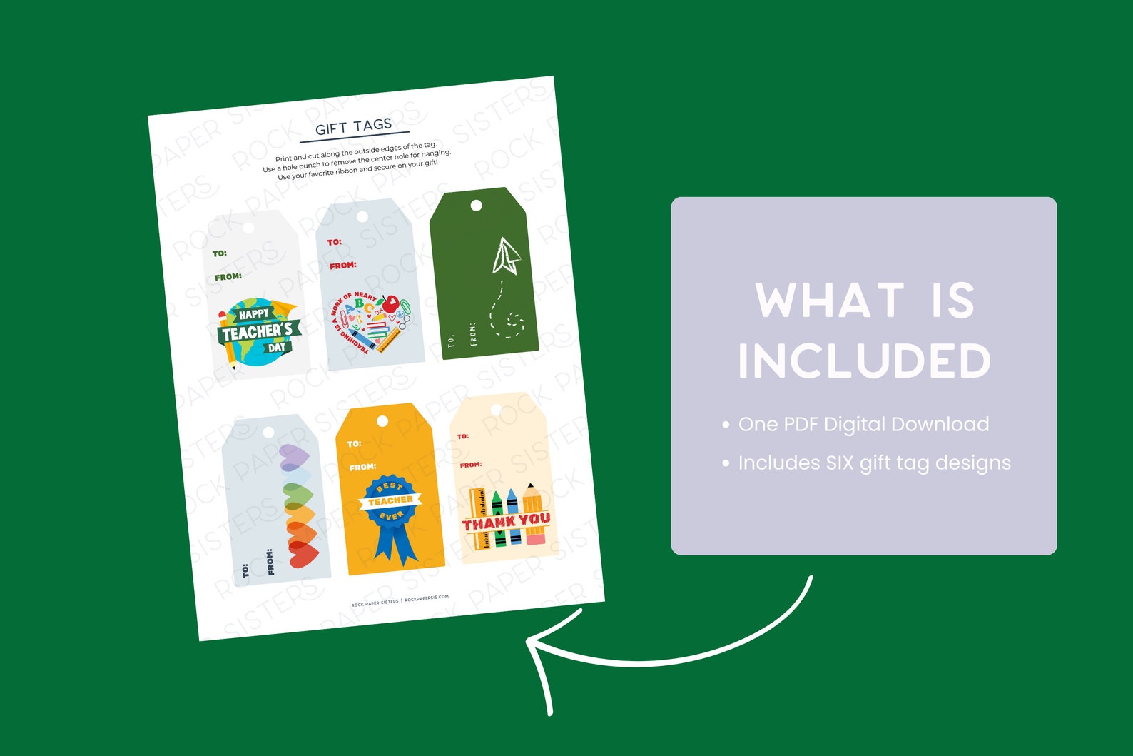 PRINTABLE Teacher Gift Tags Teacher Appreciation Thank You Tags