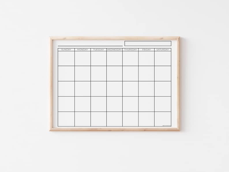 PRINTS Calendar | Blank Calendar | Wall Calendar | Digital Print ...