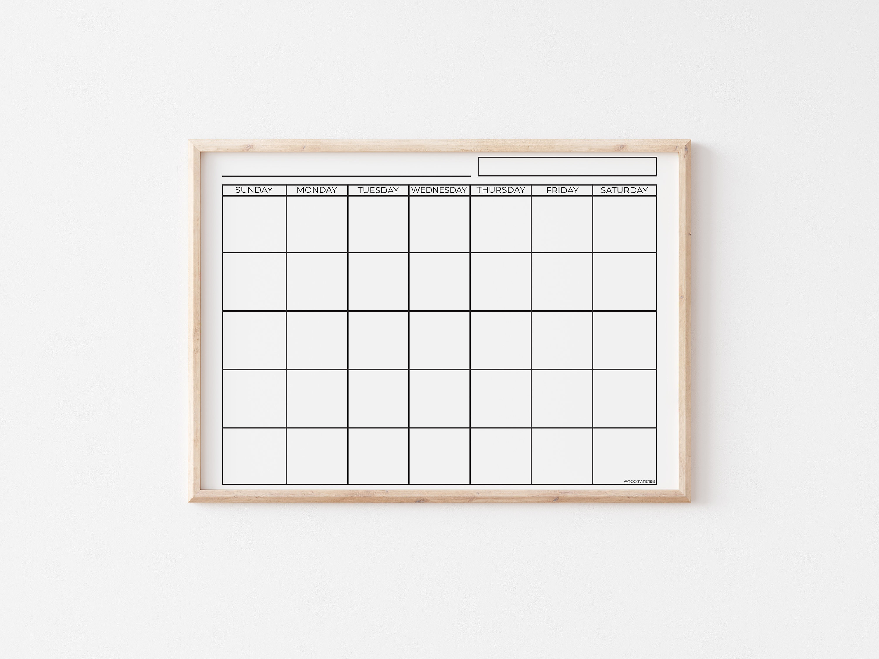 PRINTS Calendar Blank Calendar Wall Calendar Digital Etsy