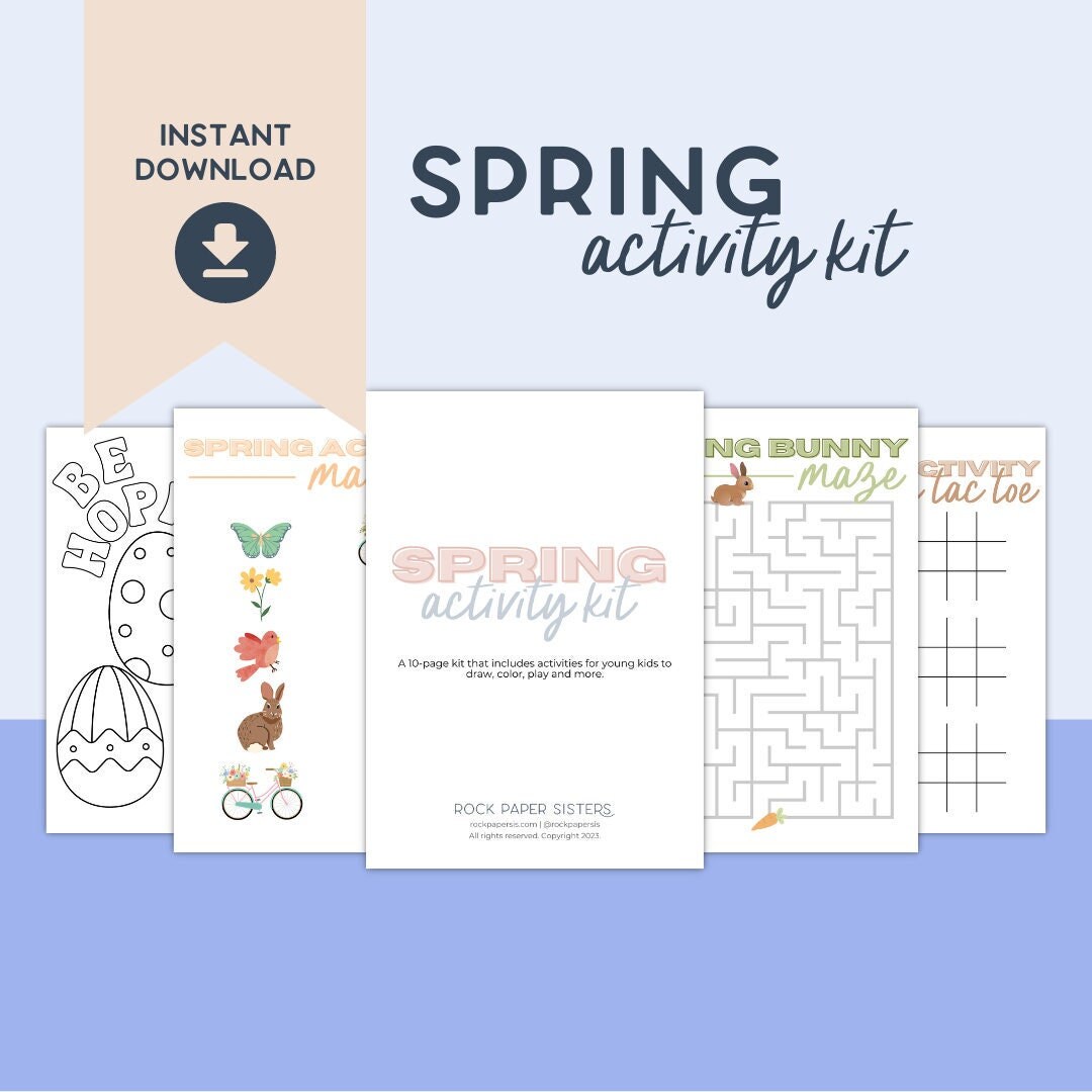 PRINTABLE Spring Activity Kit | Mini Activity Kit | Spring Activities ...