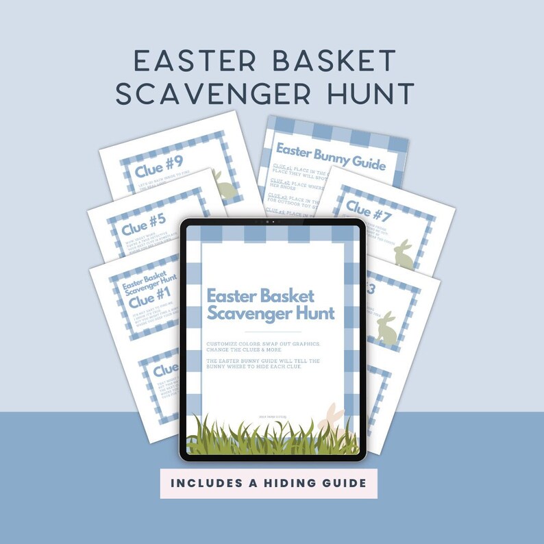 EDITABLE Easter Basket Scavenger Hunt Basket Scavenger Hunt Etsy