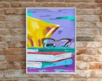 PRINT Lese Augen Kunstdruck