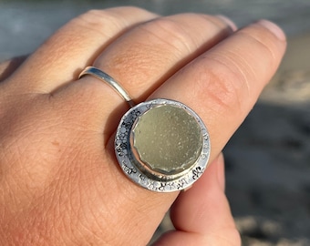 Sea Glass Ring | Seaham Sea Glass Rings | Sea Glass Jewelry | Beach Glass Ring | Seaglass Ring | Seaglass Jewelry Gift for Her