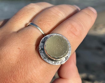 Sea Glass Ring | Seaham Sea Glass Rings | Sea Glass Jewelry | Beach Glass Ring | Seaglass Ring | Seaglass Jewelry Gift for Her